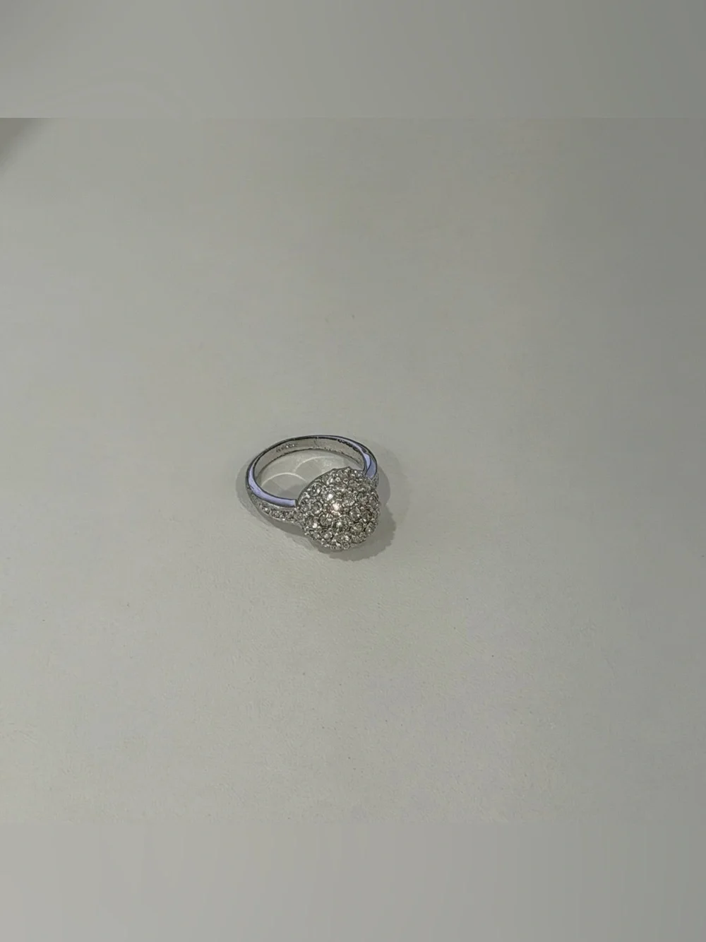 Sterling Silver Round Cluster Ring